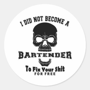 Barkeeper Runder Aufkleber