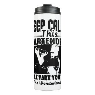 Barkeeper Shirt - Ruhe Behalten Dieser Barkeeper T Thermosbecher
