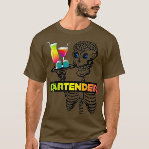 Barkeeper Skeleton-Feilschen zu Halloween VNe T-Shirt