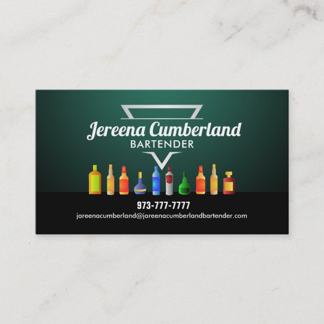 Barkeeper Slogans Business Cards Visitenkarte (Vorderseite)