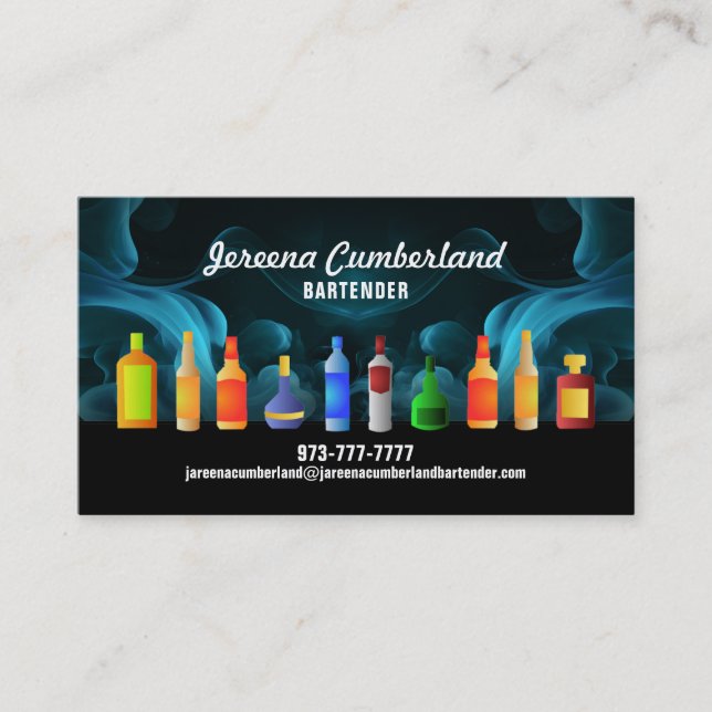 Barkeeper Slogans Business Cards Visitenkarte (Vorderseite)