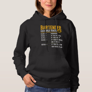 Barkeeper Stundensatz Bartending Barkeeper Mixolog Hoodie
