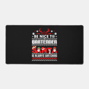 Barkeeper Ugly Christmas Sweater Geschenk Funny Ba Schreibtischunterlage