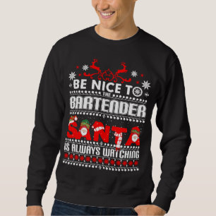 Barkeeper Ugly Christmas Sweater Geschenk Funny Ba Sweatshirt