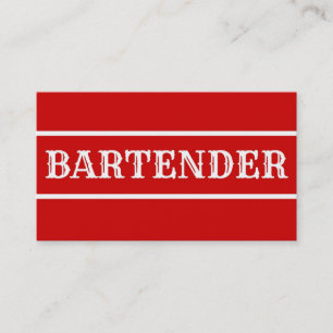 Barkeeper-Visitenkarte Visitenkarte