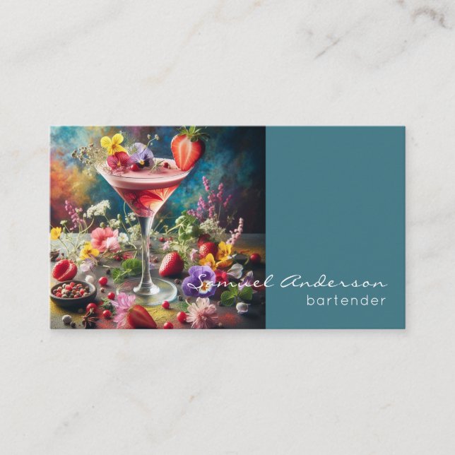 Barkeeper-Visitenkarten Visitenkarte (Vorderseite)