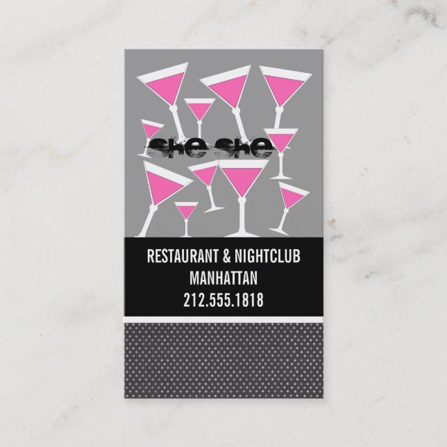 Barkeeper-Visitenkarten Visitenkarte (Vorderseite)