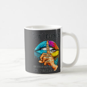 Barkeeper weiß mehr, als sie sagt, und bemerkt Kol Kaffeetasse