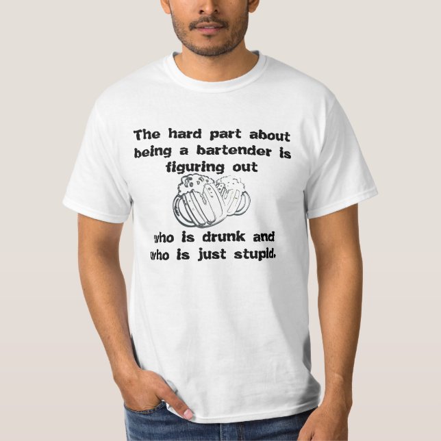 Barkeeper-Witz T-Shirt (Vorderseite)