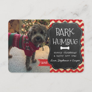 Barken-Humbug-Hundeweihnachtskarte Einladung