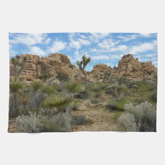 Barker Dam Loop Trail im Joshua-Tree-Nationalpark Geschirrtuch (Horizontal)