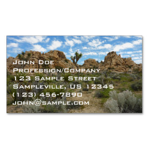 Barker Dam Loop Trail im Joshua-Tree-Nationalpark Magnetische Visitenkarte