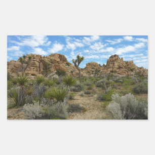 Barker Dam Loop Trail im Joshua-Tree-Nationalpark Rechteckiger Aufkleber