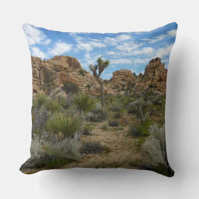 Barker Dam Loop Wandern im Joshua Tree Nationalpar Kissen (Vorderseite)