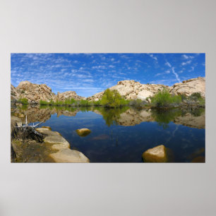 Barker Dam Reflection bei Joshua Tree II Poster