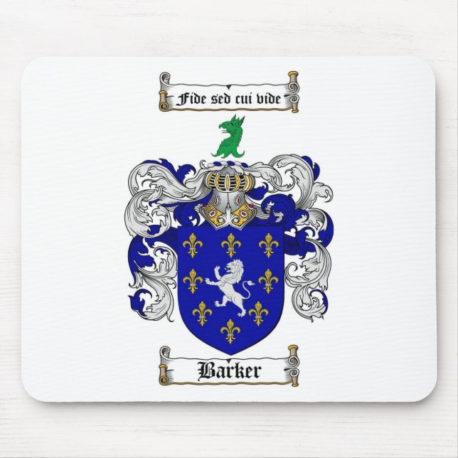 BARKER-FAMILIENWAPPEN - BARKER-WAPPEN MOUSEPAD (Vorne)
