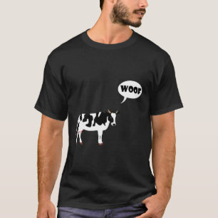 Barking Cow Woof Farm Tier Humor T-Shirt