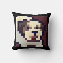 Barking dog. Pixel Art, pixelart Kissen