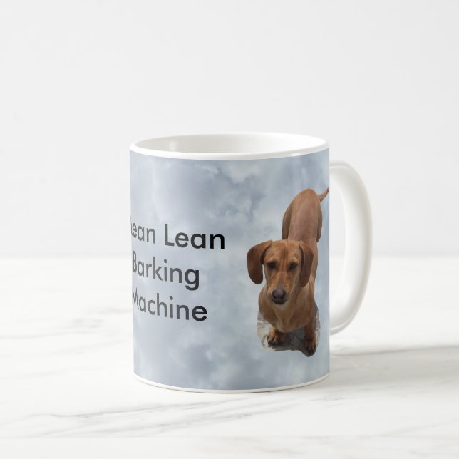 Barkmaschine für niedliche braune Dackel Kaffeetasse (VorderseiteRechts)