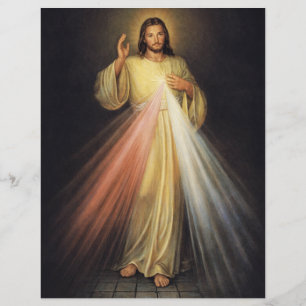 Barmherzigkeit Jesu Rosenkranzgebet religiös Briefbogen