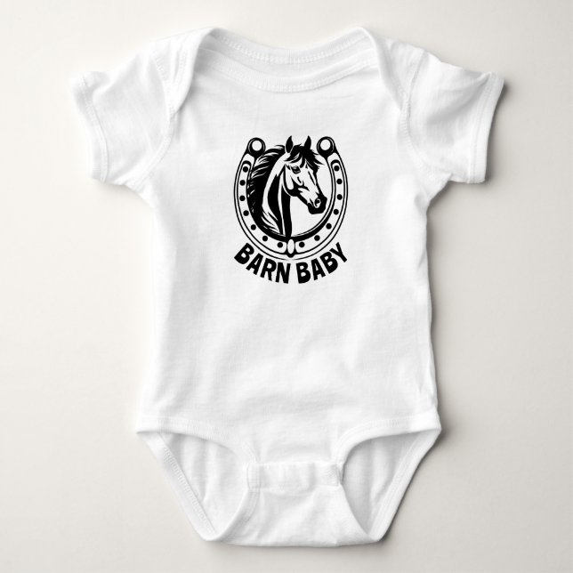 Barn Baby Horse Strampler (Vorderseite)