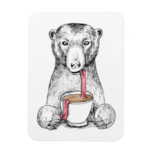 Bärn-Bedarfs-Kaffee-Entwurfs-Illustration Magnet