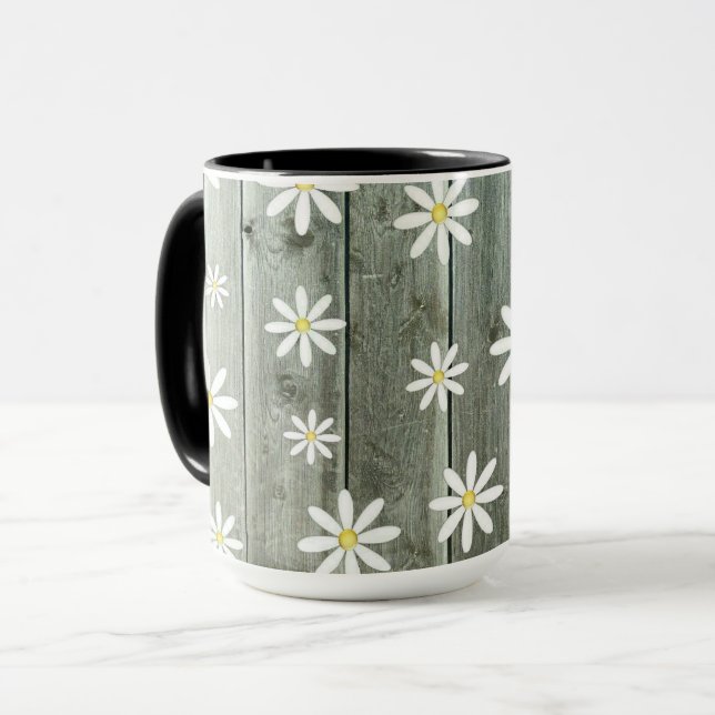 Barn Board Daisy Blume Tasse (Vorderseite Links)