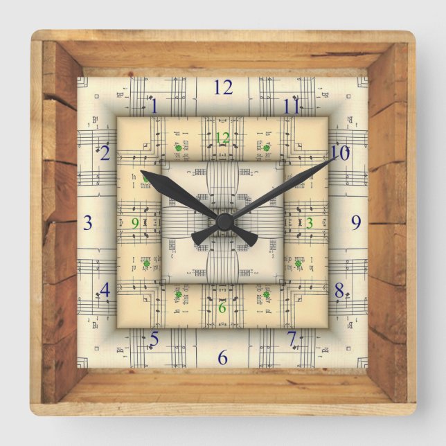 Barn Box Frame Time Machine Strange Encounter Quadratische Wanduhr (Vorderseite)