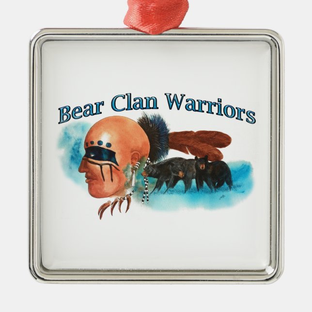 Bärn-Clan-Krieger Silbernes Ornament (Vorne)