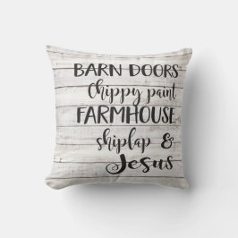 Barn doors … and Jesus pillow Kissen
