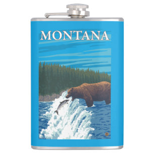 Bärn-Fischen im Fluss- Montana Flachmann