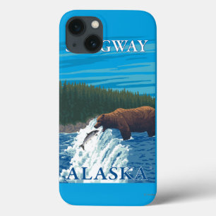 Bärn-Fischen im Fluss- Skagway, Alaska title_seo2