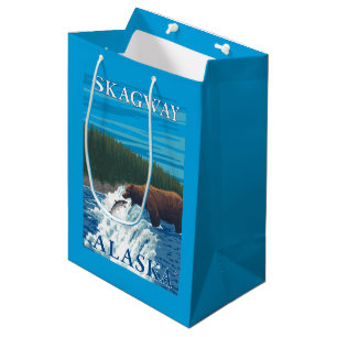 Bärn-Fischen im Fluss- Skagway, Alaska Mittlere Geschenktüte