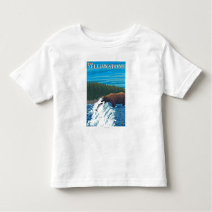 Bärn-Fischen im Fluss- WestYellowstone, M.Ü. Kleinkind T-shirt
