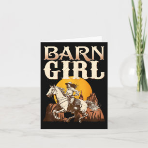 Barn Girl I Reittier Pony Horse Fan Karte