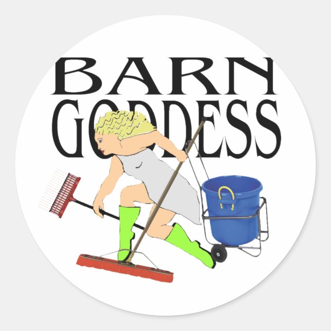 Barn Goddess Runder Aufkleber (Vorderseite)