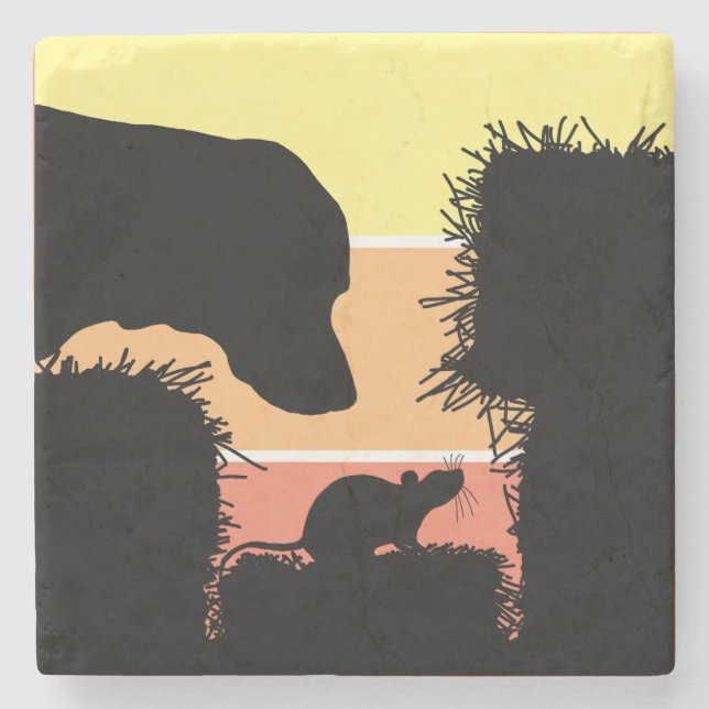 Barn Hunt Nose Work: Dog and Rat Scent Work Steinuntersetzer (Vorderseite)