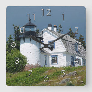 Bärn-Insel-Leuchtturm-Wanduhr Quadratische Wanduhr