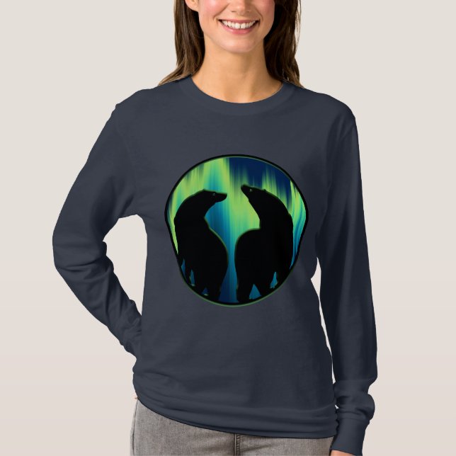 Bärn-Kunst-Shirt-Nordlicht-Bärn-T - T-Shirt (Vorderseite)