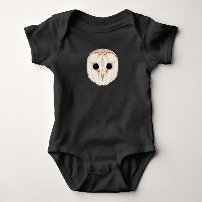 Barn Owl Baby One-Piece Bodysuit Strampler (Vorderseite)