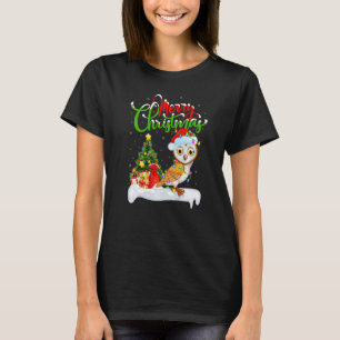 Barn Owl Bird Lover Xmas Dekoration Santa Barn Owl T-Shirt