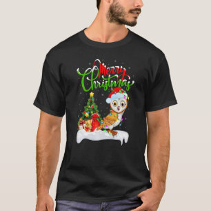 Barn Owl Bird Lover Xmas Dekoration Santa Barn Owl T-Shirt
