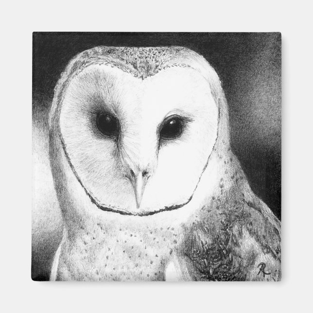 Barn Owl Magnet - "Grayson" (Vorne)