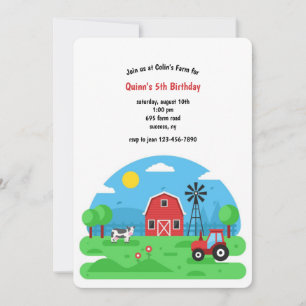 Barn Party Geburtstag Einladung