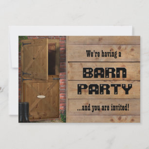 Barn Party Invitation (all text customizable)