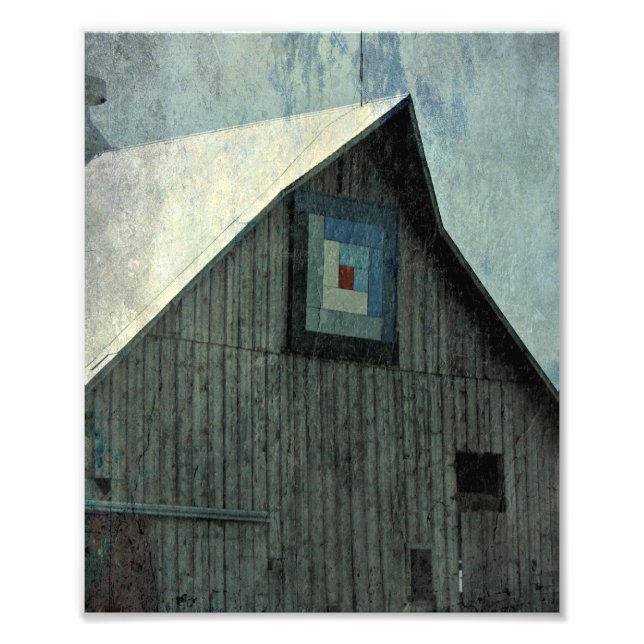 Barn Quilt Grunge Fotodruck (Vorne)