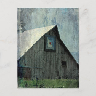 Barn Quilt Grunge Postkarte