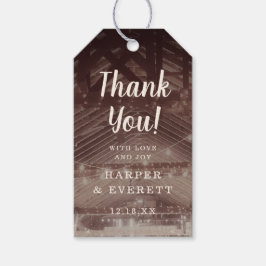 Barn Rafters mit String Lights Wedding Vielen Dank Geschenkanhänger