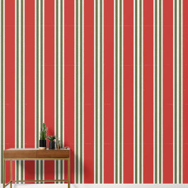 Barn Red & Army Green Double Rugby Stripe  Tapete