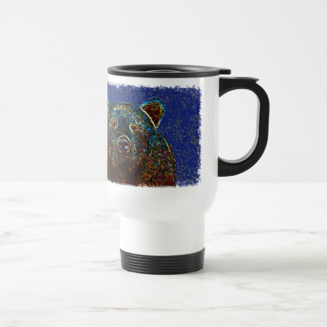 Bärn-Reise-Tasse: Sternenklarer Hintergrund Reisebecher (Rechts)